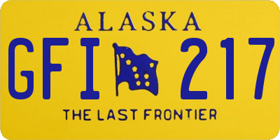 AK license plate GFI217