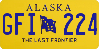 AK license plate GFI224