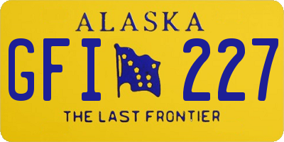 AK license plate GFI227