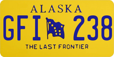 AK license plate GFI238