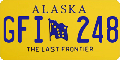 AK license plate GFI248