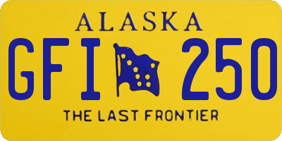 AK license plate GFI250