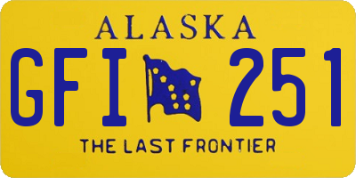 AK license plate GFI251