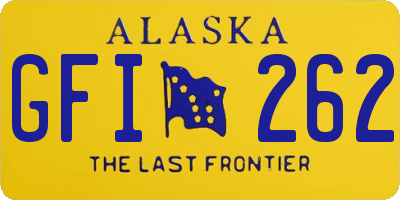 AK license plate GFI262