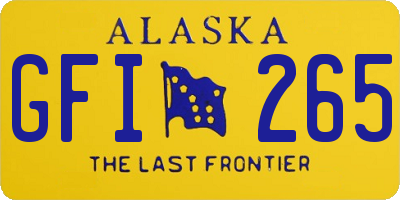 AK license plate GFI265