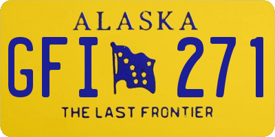 AK license plate GFI271