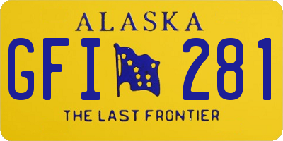 AK license plate GFI281