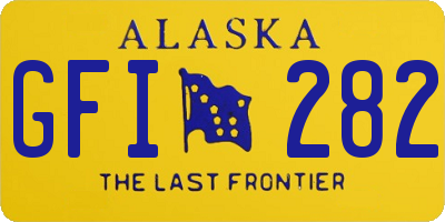 AK license plate GFI282