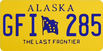 AK license plate GFI285