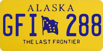 AK license plate GFI288