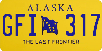 AK license plate GFI317