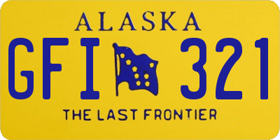 AK license plate GFI321