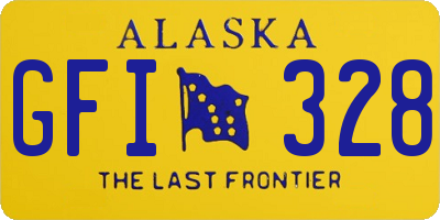 AK license plate GFI328
