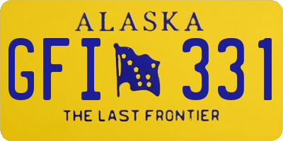 AK license plate GFI331