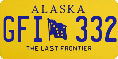 AK license plate GFI332