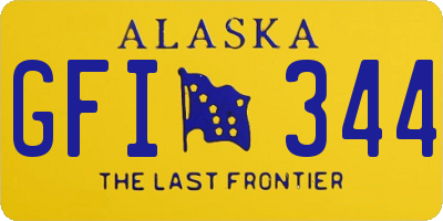 AK license plate GFI344