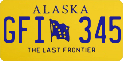 AK license plate GFI345