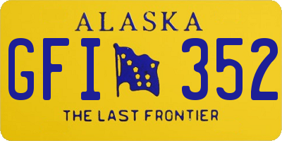 AK license plate GFI352