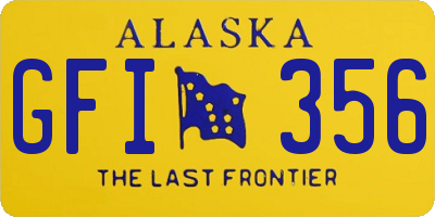 AK license plate GFI356