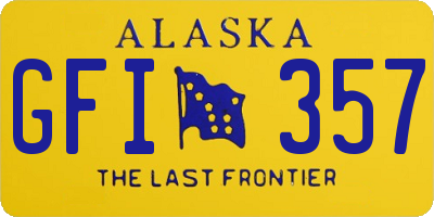 AK license plate GFI357