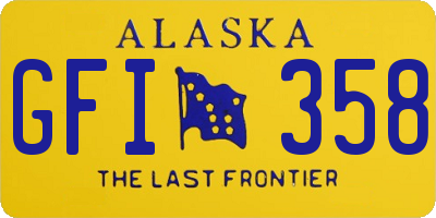 AK license plate GFI358