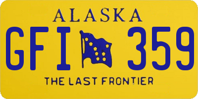 AK license plate GFI359