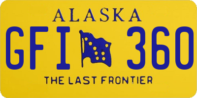 AK license plate GFI360