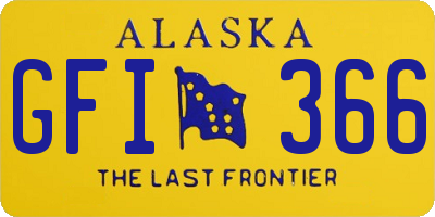 AK license plate GFI366