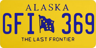 AK license plate GFI369