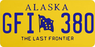 AK license plate GFI380