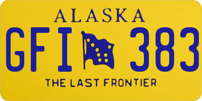 AK license plate GFI383