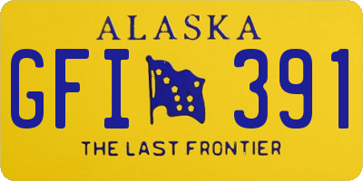 AK license plate GFI391