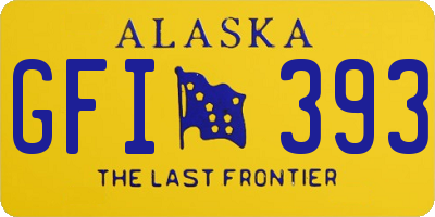 AK license plate GFI393