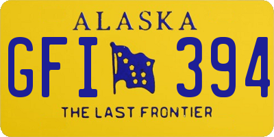 AK license plate GFI394