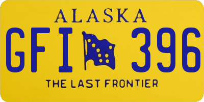AK license plate GFI396