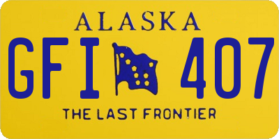 AK license plate GFI407