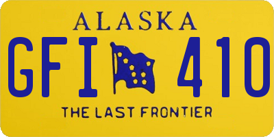 AK license plate GFI410