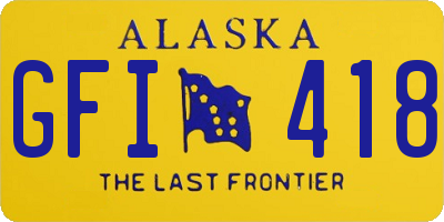 AK license plate GFI418