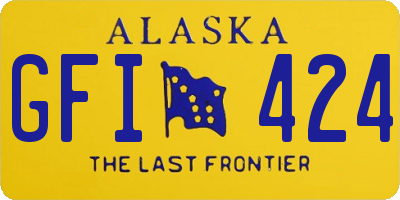 AK license plate GFI424