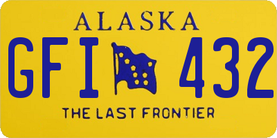 AK license plate GFI432