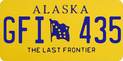 AK license plate GFI435
