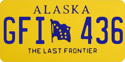 AK license plate GFI436