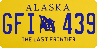AK license plate GFI439