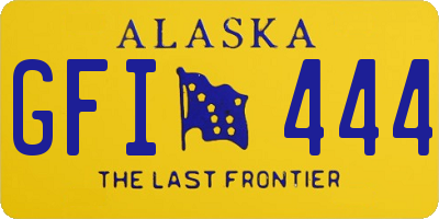 AK license plate GFI444