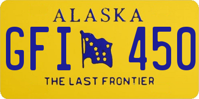 AK license plate GFI450