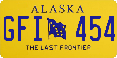 AK license plate GFI454
