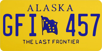 AK license plate GFI457