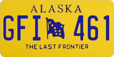 AK license plate GFI461