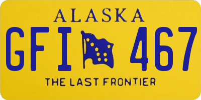AK license plate GFI467