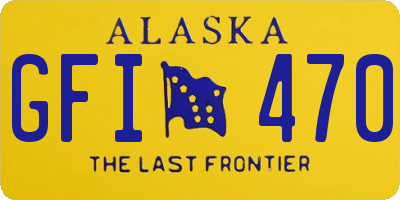 AK license plate GFI470